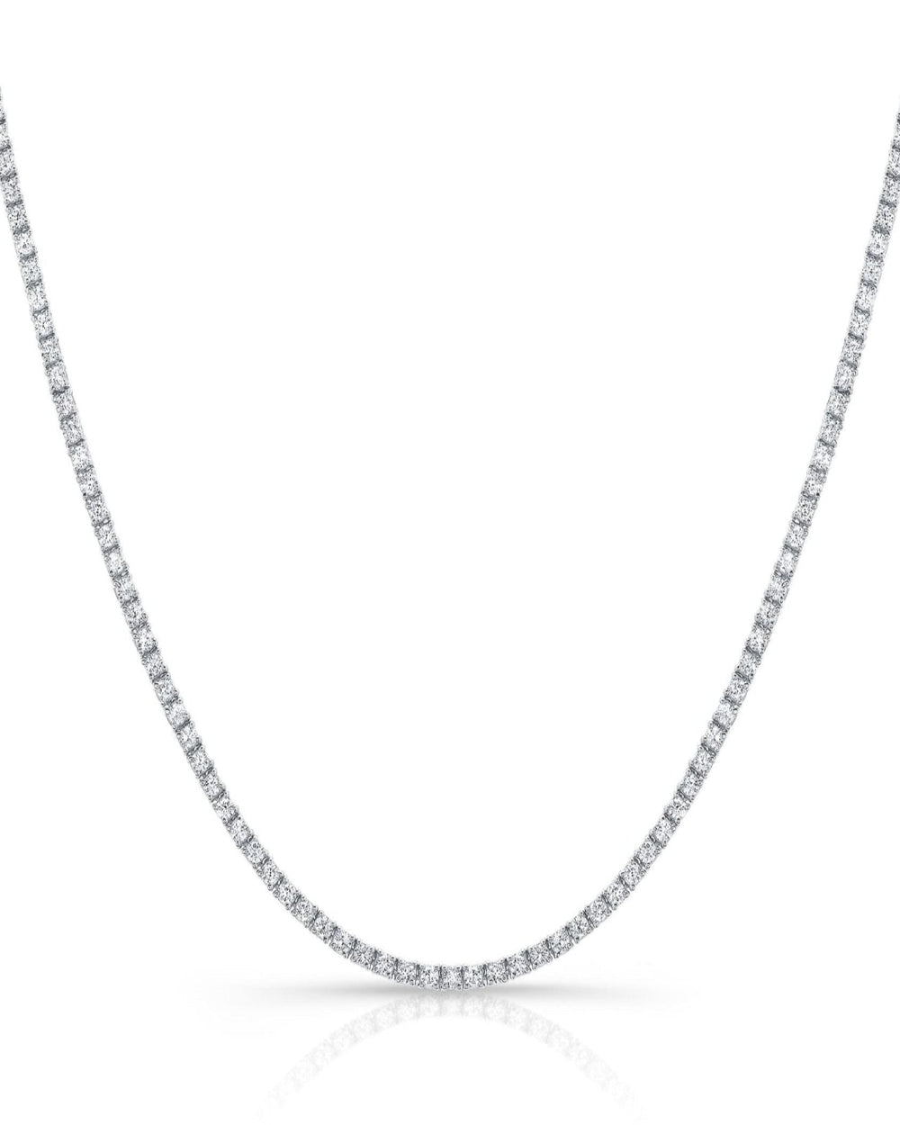 Non Flip Lab Grown 10CT Tennis Necklace (2.70mm)