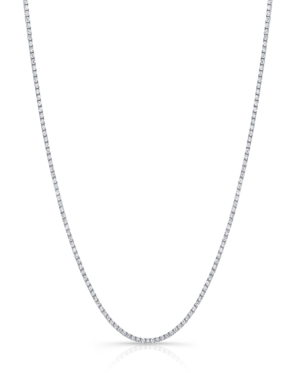 Non Flip Lab Grown 5CT Tennis Necklace (2.00mm)